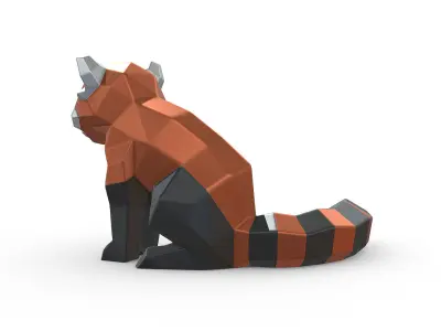 red panda 3D print model