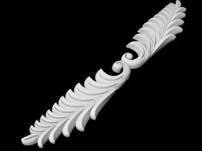Central decor ornament for furniture 3D model 224