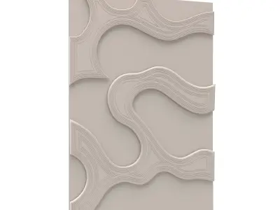 Organic wall decor 3D model