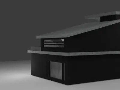 Modern Minimalist House - 3D Architectural Model Low-poly 3D model