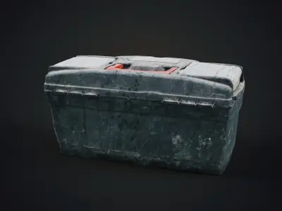 Plastic tool box Low-poly 3D model