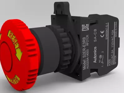 push button emergency 3D model