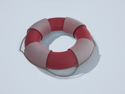 Lifebuoy Ring Low-poly 3D model