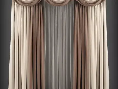 Curtain 3D model 120 3D model