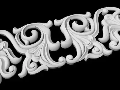 Central decor ornament for furniture 3D model 386