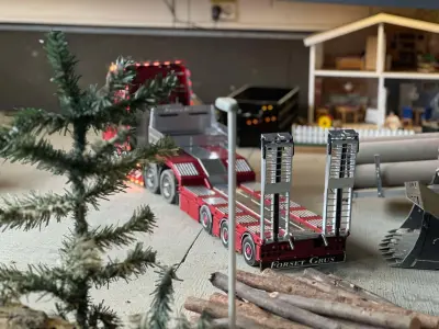 RC Equipment trailer  Extendable 3D print model