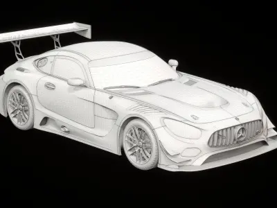 Mercedes - 2016 - Amg GT R 3D model