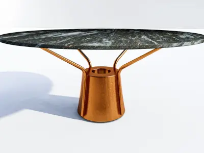 Coffee Round Table Low-poly 3D model