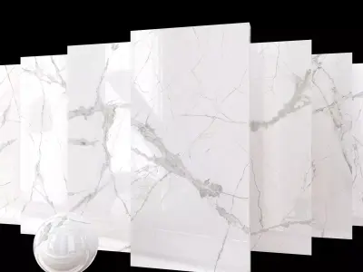 Marble Set Museum Glacier White Set 80x160 Set 2 Texture