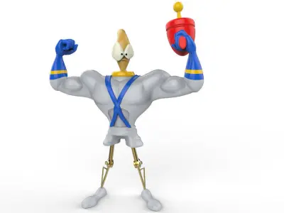 Toy - Earthworm Jim Free 3D model