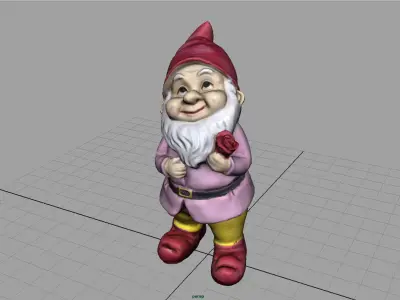 Garden Gnome 5 Low-poly 3D model