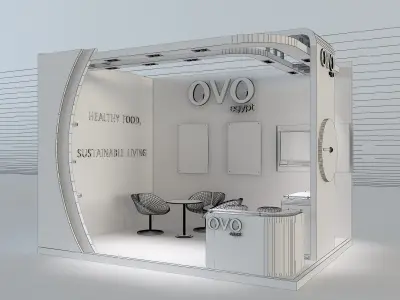  Booth Exhibition Stand a654c 3D model