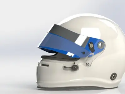 Arai GP 6 racing helmet complete with tear off and spoiler 3D model