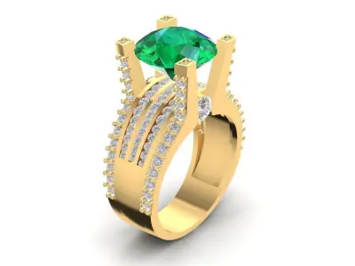 LUXURY HONGKONG DIAMOND RING FOR WOMEN 1080 3D print model