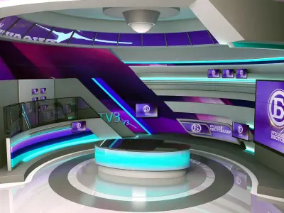 Sport Virtual Studio Low-poly 3D model