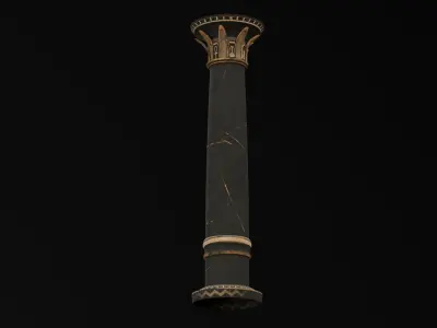 Egyptian Ancient Column 3D model