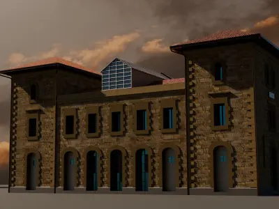 Railway station in Onati 3D model