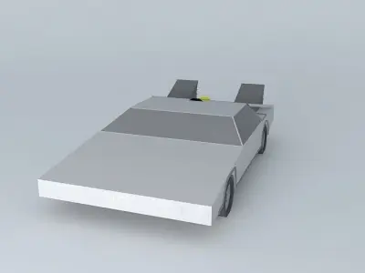 DeLorean Back to the Future style Version 2 Free 3D model