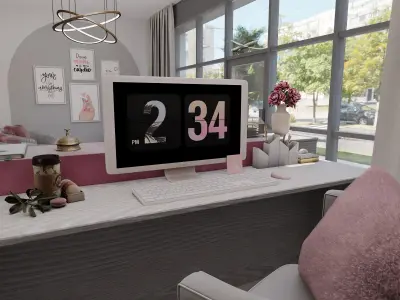 Benitas Clawset Nail Salon Blender Scene 3D model