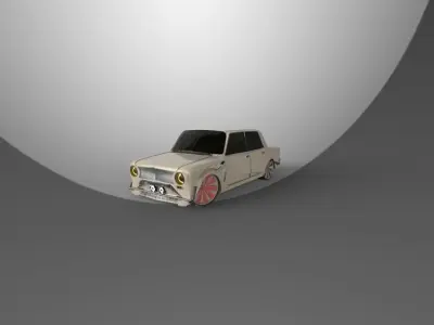 Vaz124 futuristic car 3D model