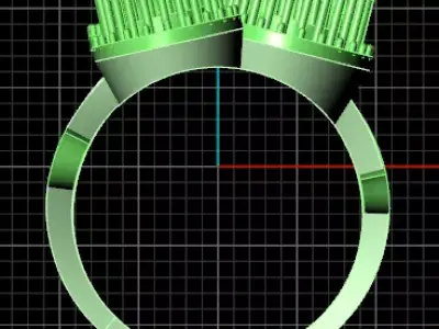 oval bypass jewelry ring free Free 3D print model