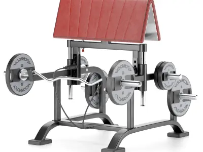 Gym Equipment FULLY ADJUSTABLE BENCH 3D model 3D model