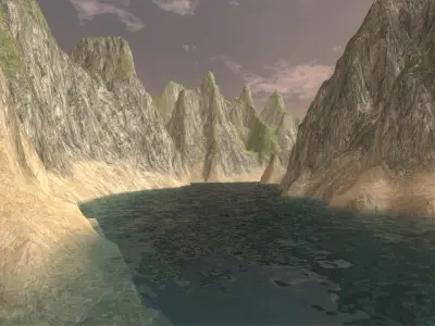 Open World Map Free low-poly 3D model