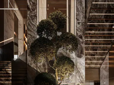 Luxury Villa Main Entrance Majlis Dining Kitchen Living MAX FBX 3D model