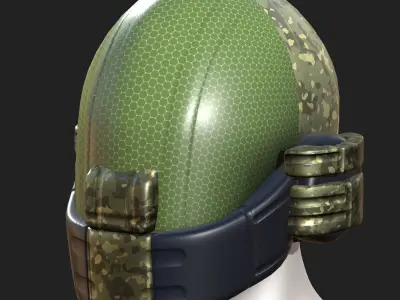 Helmet plastic mask protection pollution ball shaped Low-poly Low-poly 3D model
