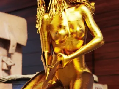 Impaled girl 3D print model