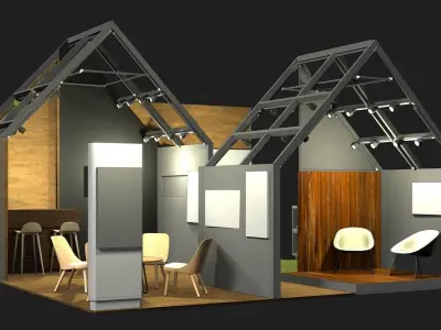 Exhibition booth 24ZZ23 3D model