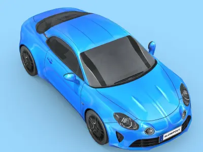 Renault Alpine A110 2018 Low-poly 3D model
