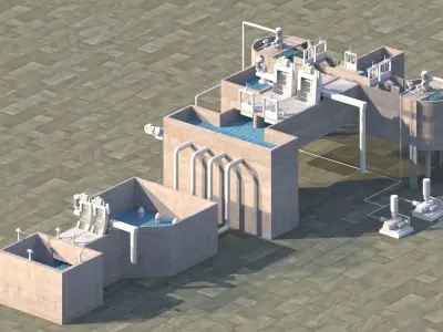Wastewater treatment equipment 3D model