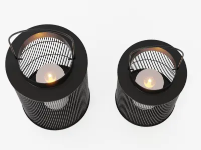 lantern02 two lanterns 3D model