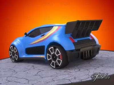 Rally car 01 Low-poly 3D model