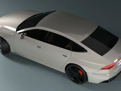 Audi S7 2020 hight resolution low-poly model  A8  A7 RS7 Low-poly 3D model