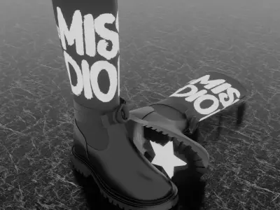 DIOR D-MAJOR - BLACK 3D BOOTS 3D model