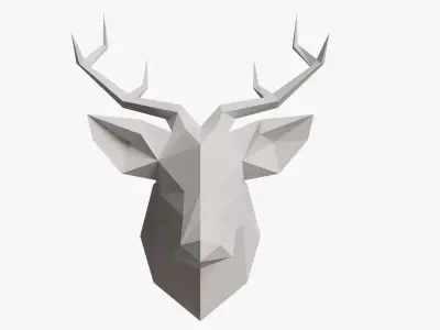 SMOLL DEER PAPER HEAD 3D model