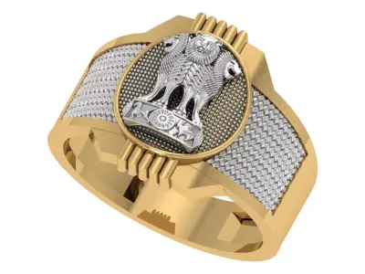 Indian Ashoka Ring 3D print model