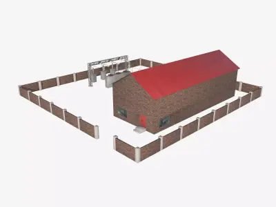 traction substation Low-poly 3D model