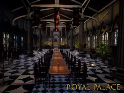 Royal Palace UNREAL ENGINE Low-poly 3D model
