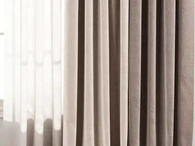 Curtain with Roman 52 3D model