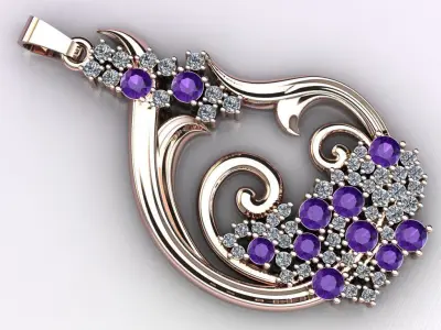 flora design pendant for women  3D print model