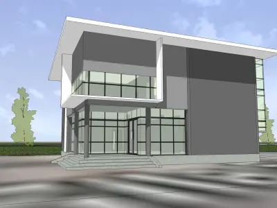 Compact office  3D model