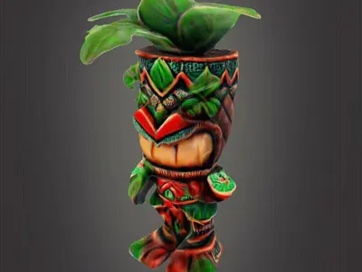 Tiki plant decor 3D print model