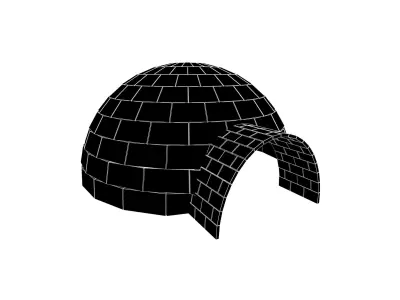 Igloo v1 002 Low-poly 3D model