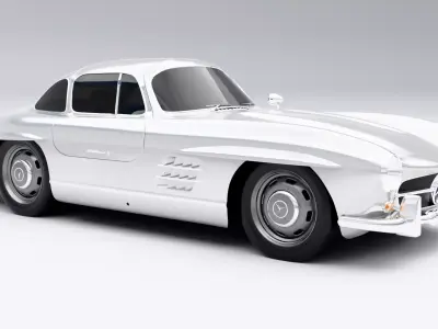 Mercedes-Benz 300 SL Gullwing Low-poly 3D model