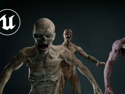 Ancient Zombie  Low-poly 3D model