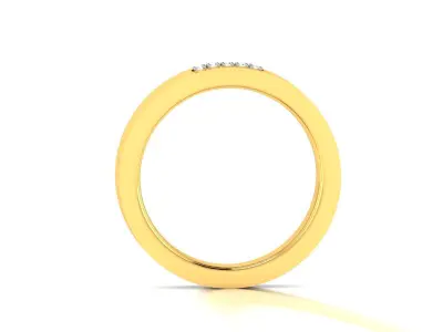 Band 3dm Render Details gold wedding with diamonds 3D print model