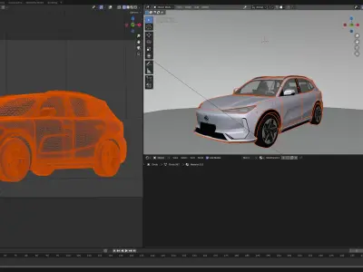 Proton eMas 7 EV 2025 and Interior Low-poly 3D model